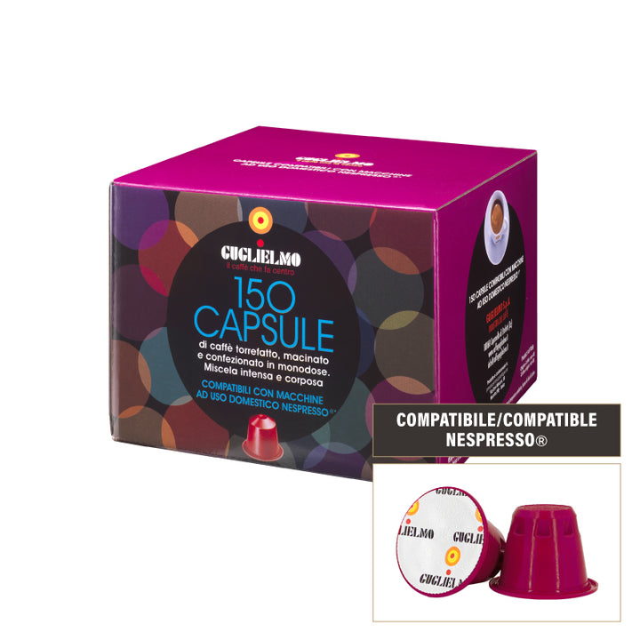 Capsule Guglielmo espresso intenso 150 pezzi