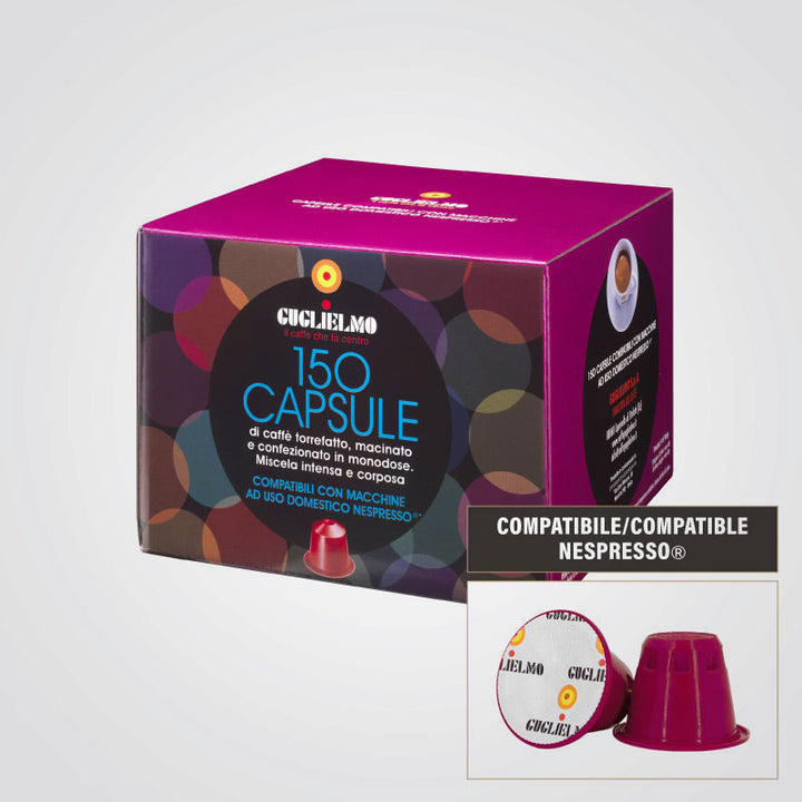 Capsule Guglielmo espresso intenso 150 pezzi