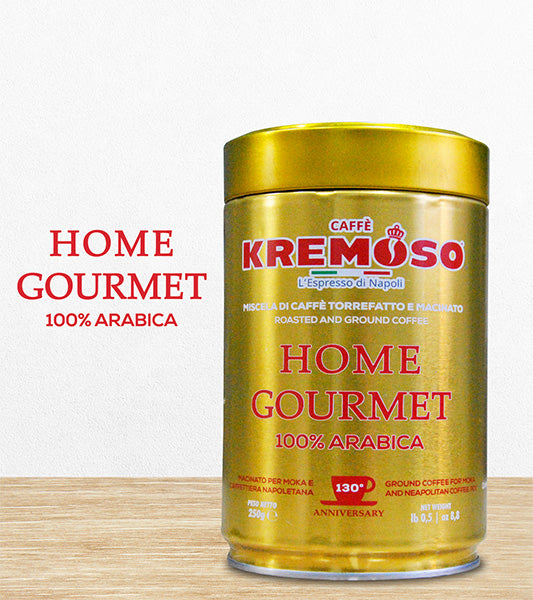 Caffè Kremoso Napoli macinato Lattina Home Gourmet 100% Arabica 250g