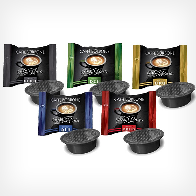 100 Capsule Caffè Don Carlo Miscela Verde Decaffeinato compatibili A Modo Mio - Caffè Borbone | Mokashop