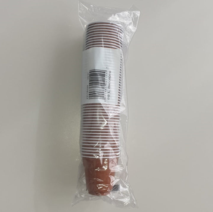 Bicchieri in Plastica Caffè 80 ml Bicolore 50 pz