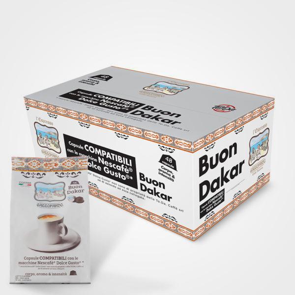 Coffee capsules compatible Dolce Gusto DAKAR 16 capsules