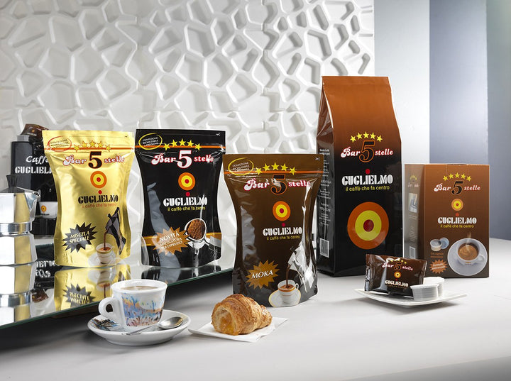 Caffè Guglielmo macinato 5 Stelle Espresso Bar portafiltro 250 g