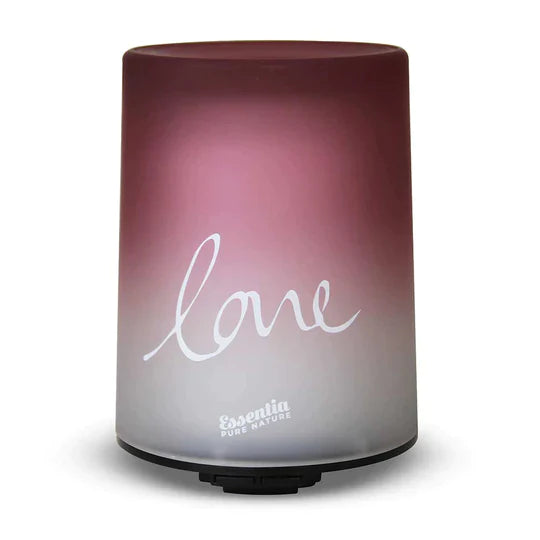 Ultrasonic Diffuser in Pearl Glass - "Love" Red