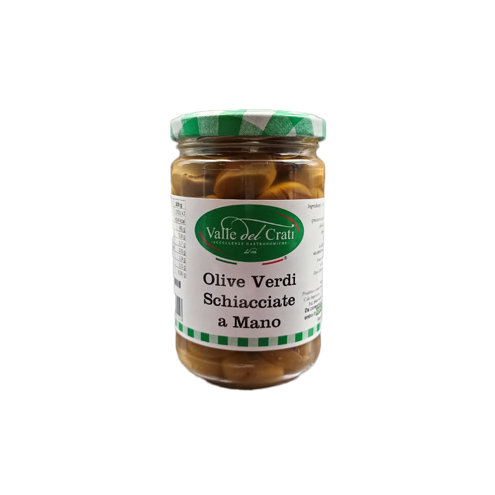 Olive Verdi Schiacciate a mano